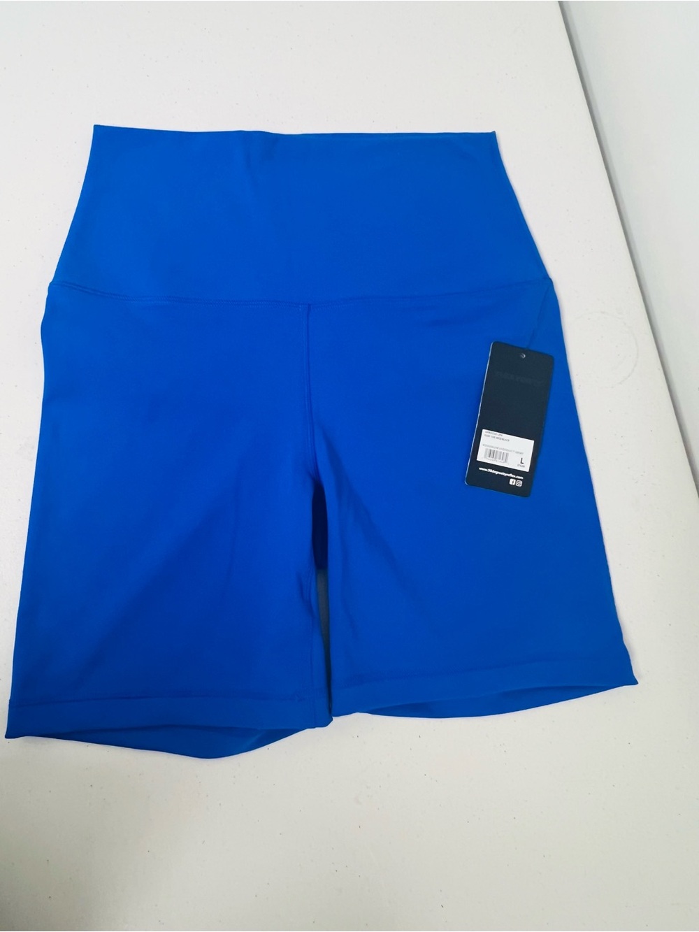 90 Degree By Reflex Women's High-Waist Bike Shorts - Royal Blue